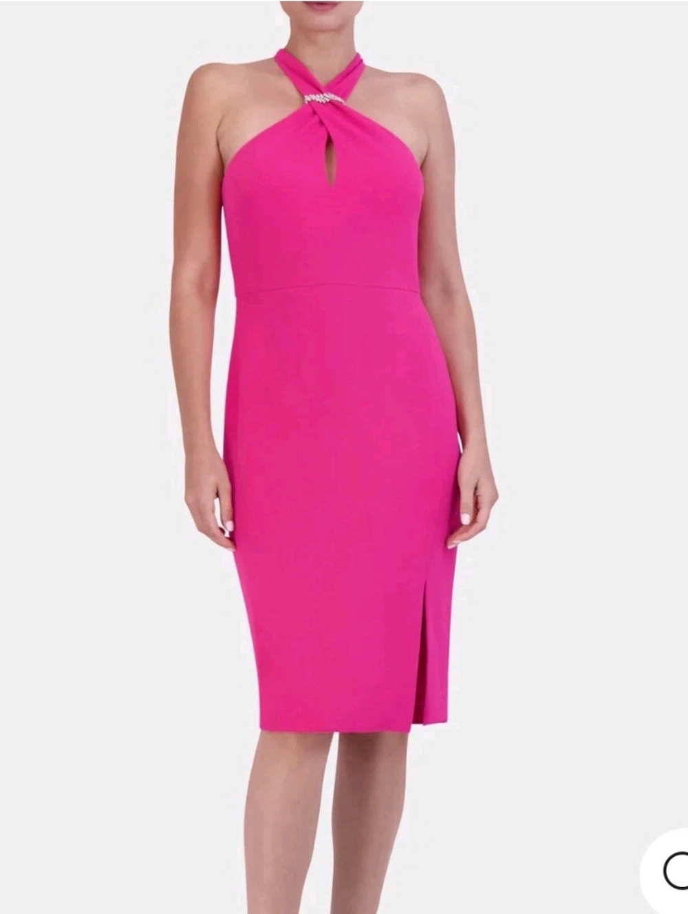 Laundry By Sheri Segal Pink Halter Cocktail Dress Size 4 NWT